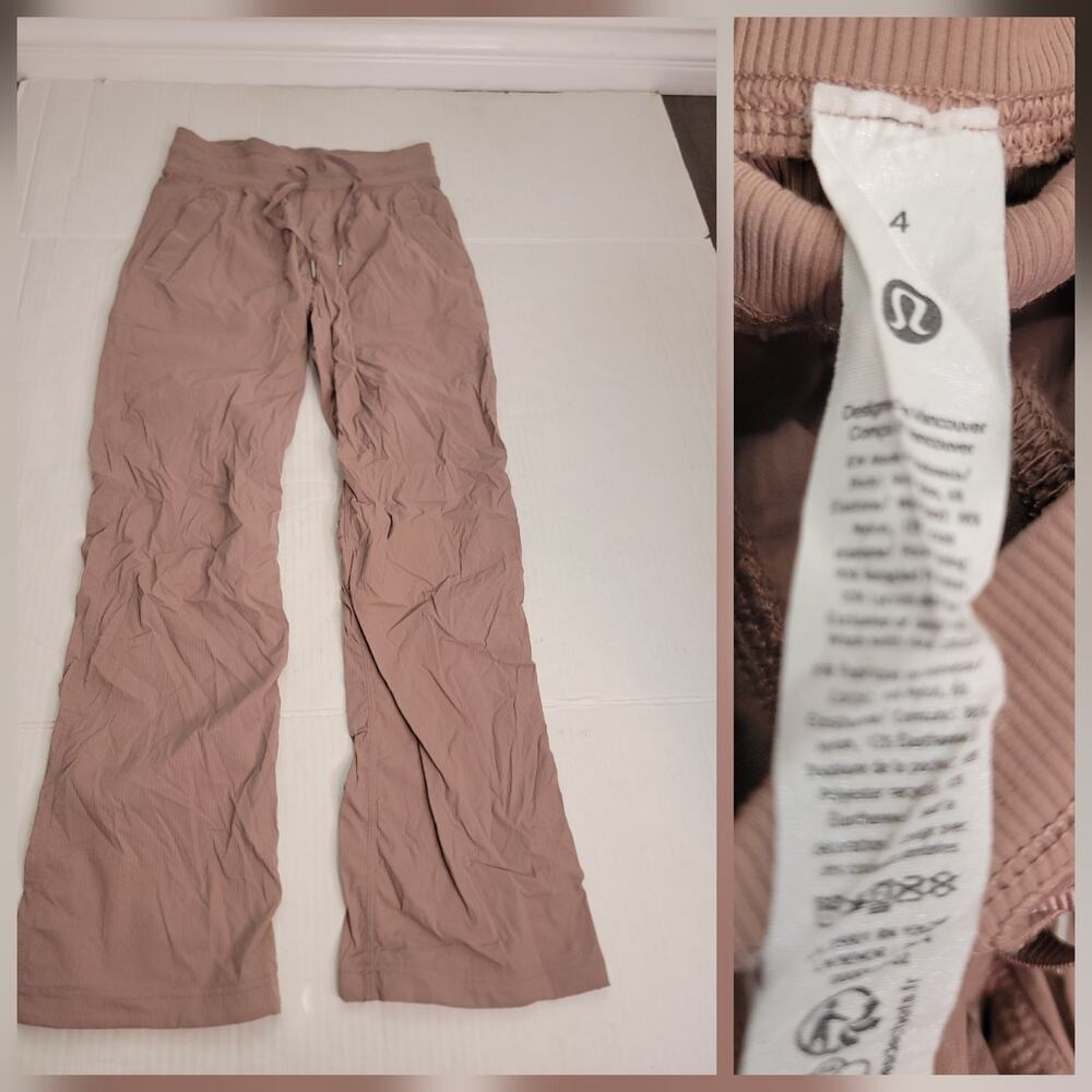 Lululemon Dance Studio Pant Womens Sz 4 Mid Rise Mauve Pink Athleisure